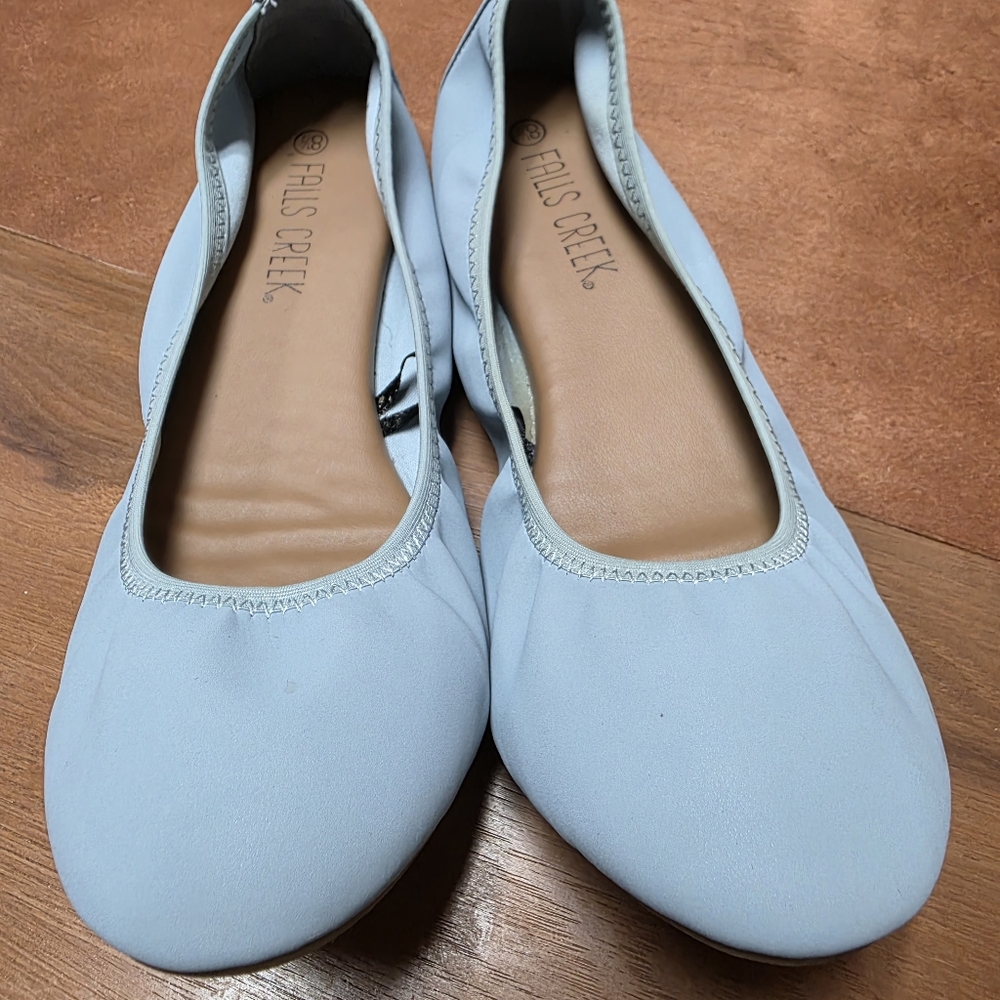 Baby Blue Ballet Flats Falls Creek Women's Light Blue Flats Size 8.5 - Picture 7 of 8